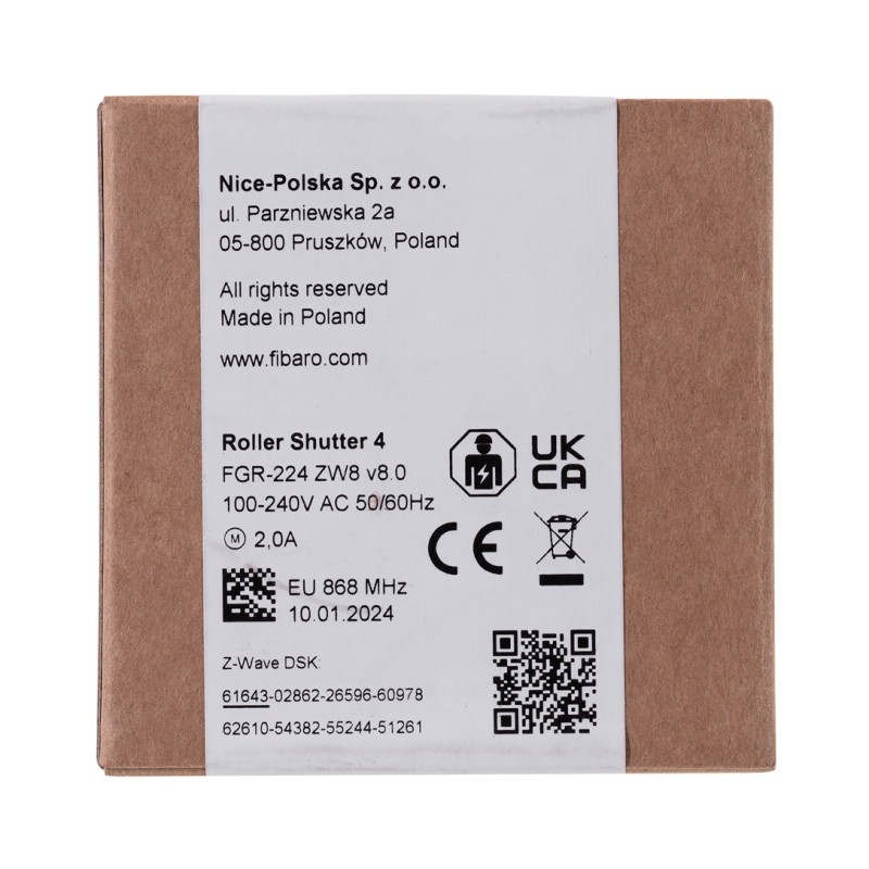 Fibaro FGR-224 blind/shutter accessory Shutter control Fibaro FGR-224 blind/shutter accessory Shutter control