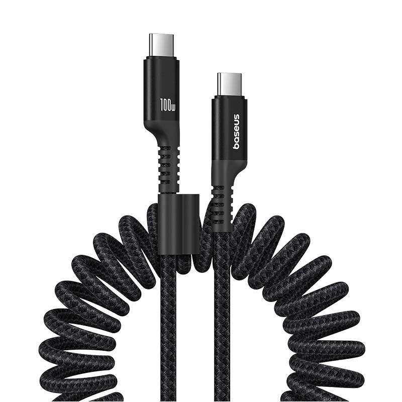 Baseus Fish-Eye USB C to USB C fast charging cable 1 m 100 W Black Baseus Fish-Eye USB C to USB C fast charging cable 1 m 100 W Black