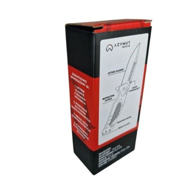 AZYMUT Rescue knife +belt cutter +glass breaker +case AZYMUT Rescue knife +belt cutter +glass breaker +case