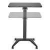 Maclean MC-453 B Mobile Laptop Desk with Pneumatic Height Adjustment, Laptop Table with Wheels, 80 x 52 cm, Max. 8 kg, Height Adjustable Max. 109 cm (Black) Maclean MC-453 B Mobile Laptop Desk with Pneumatic Height Adjustment, Laptop Table with Wheels, 80 x 52 cm, Max. 8 kg, Height Adjustable Max. 109 cm (Black)