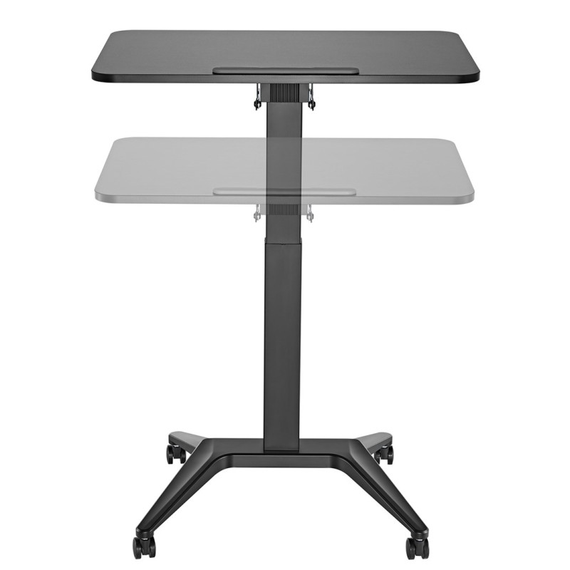 Maclean MC-453 B Mobile Laptop Desk with Pneumatic Height Adjustment, Laptop Table with Wheels, 80 x 52 cm, Max. 8 kg, Height Adjustable Max. 109 cm (Black) Maclean MC-453 B Mobile Laptop Desk with Pneumatic Height Adjustment, Laptop Table with Wheels, 80 x 52 cm, Max. 8 kg, Height Adjustable Max. 109 cm (Black)