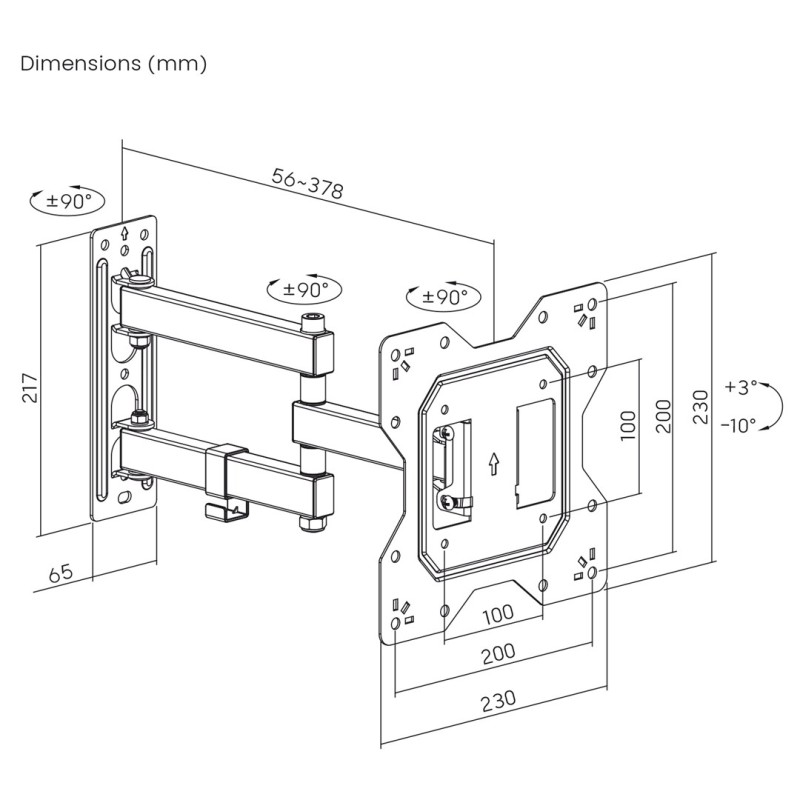 Maclean MC-700N TV Monitor Wall Mount Universal max VESA 200x20 23 Maclean MC-700N TV Monitor Wall Mount Universal max VESA 200x20 23