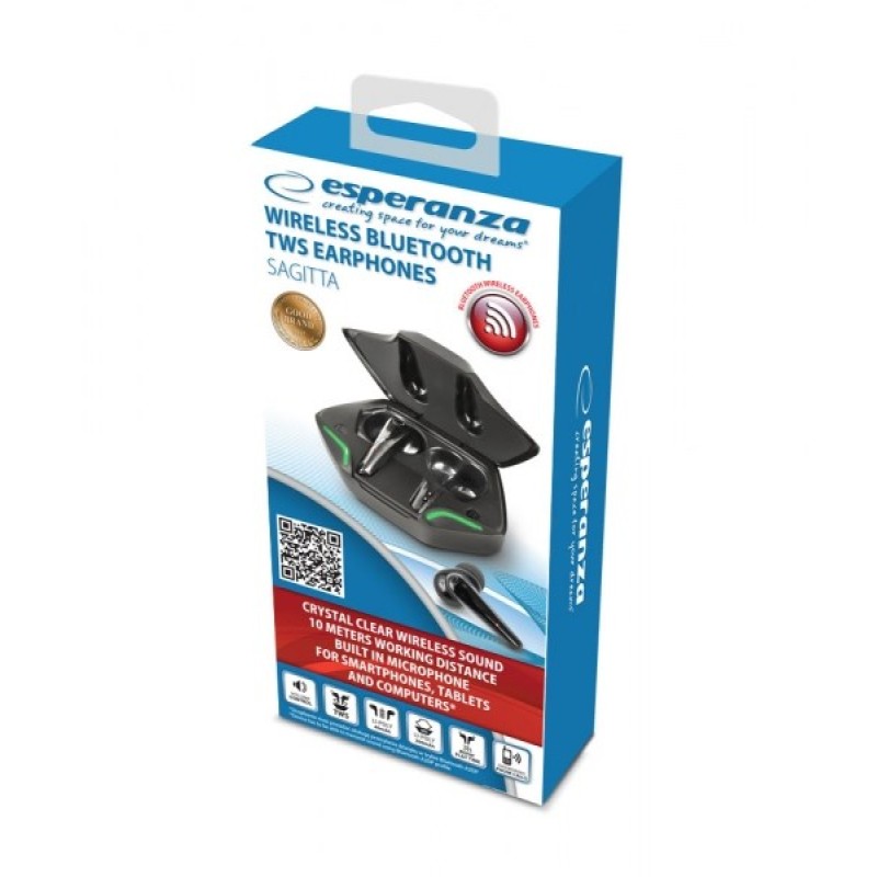 Esperanza EH231K Bluetooth In-Ear Headphone TWS Black Esperanza EH231K Bluetooth In-Ear Headphone TWS Black
