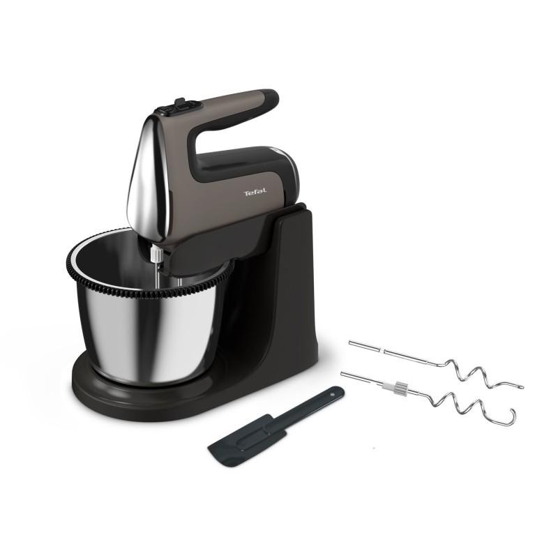 Tefal Powermix Silence HT654E Stand mixer 600 W Black, Grey