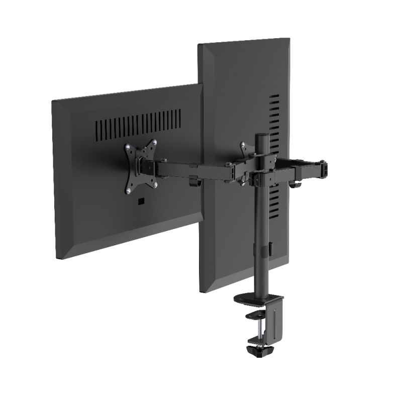 Gembird MA-D2-03 Adjustable desk mounted double monitor arm, 17”-32”, black Gembird MA-D2-03 Adjustable desk mounted double monitor arm, 17”-32”, black