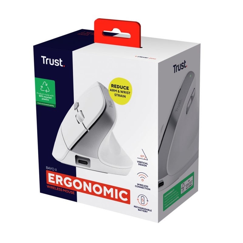 Trust Bayo II mouse Office Right-hand RF Wireless Optical 2400 DPI Trust Bayo II mouse Office Right-hand RF Wireless Optical 2400 DPI