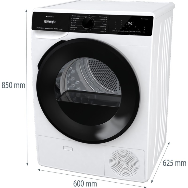 Gorenje DPNA92WIFI tumble dryer Freestanding Front-load 9 kg A++ Black, White Gorenje DPNA92WIFI tumble dryer Freestanding Front-load 9 kg A++ Black, White
