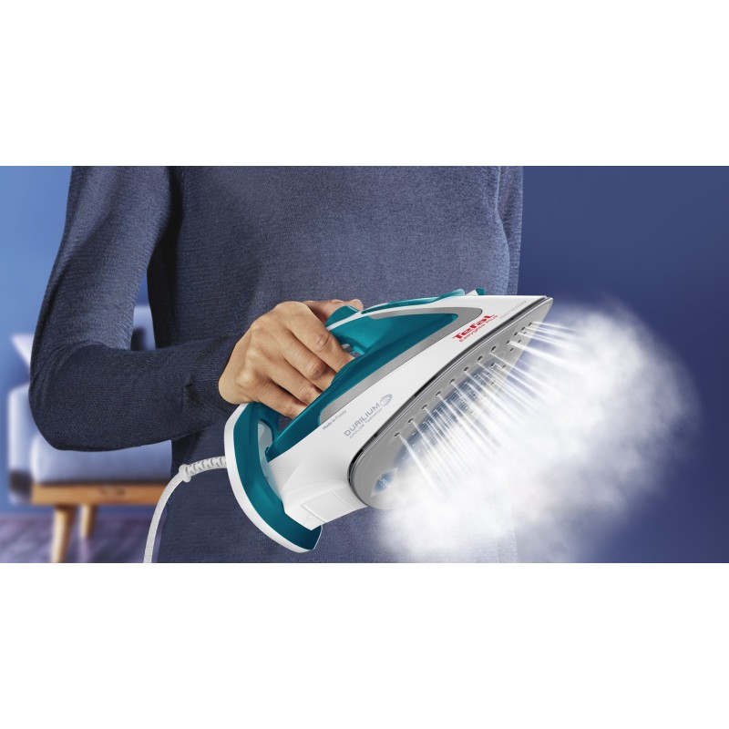 Tefal EasyGliss Plus FV5718 iron Dry & Steam iron Durilium soleplate 2400 W Turquoise, White Tefal EasyGliss Plus FV5718 iron Dry & Steam iron Durilium soleplate 2400 W Turquoise, White