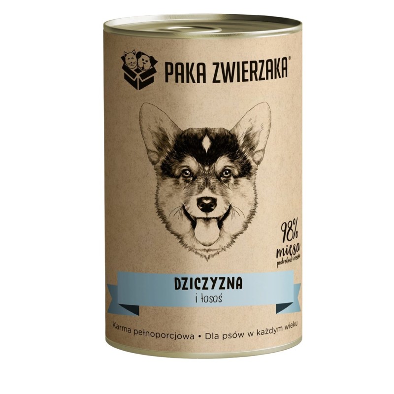 PAKA ZWIERZAKA Game and salmon - wet dog food - 400g PAKA ZWIERZAKA Game and salmon - wet dog food - 400g