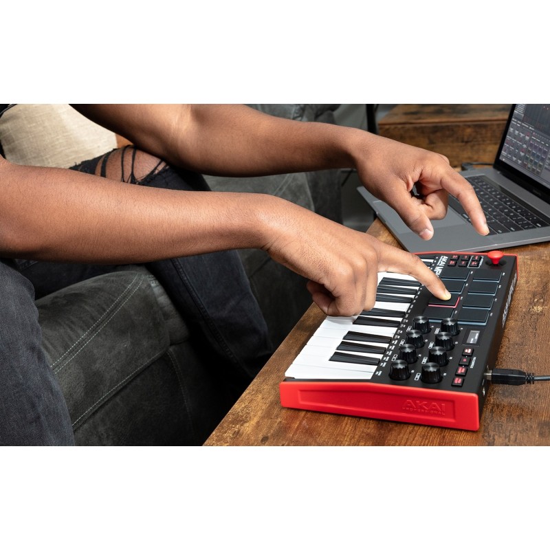 AKAI MPK Mini MK3 Control keyboard Pad controller MIDI USB Black, Red AKAI MPK Mini MK3 Control keyboard Pad controller MIDI USB Black, Red