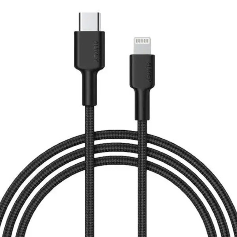 AUKEY CABLE USB-C - LIGHTNING MFI 27W BRAIDED 1.8M AUKEY CABLE USB-C - LIGHTNING MFI 27W BRAIDED 1.8M