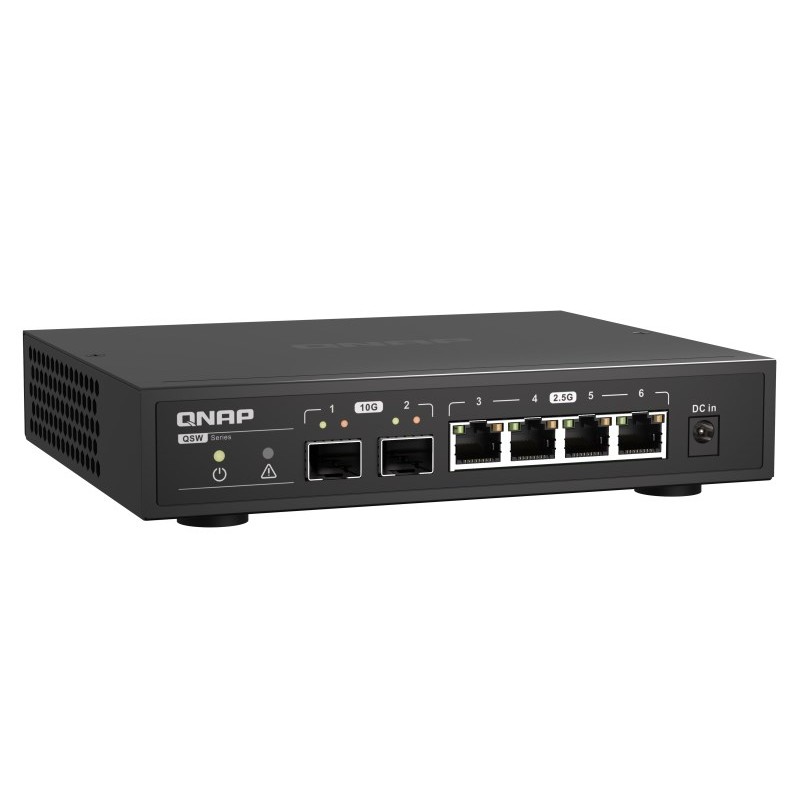 QNAP QSW-2104-2S network switch Unmanaged 2.5G Ethernet Black QNAP QSW-2104-2S network switch Unmanaged 2.5G Ethernet Black