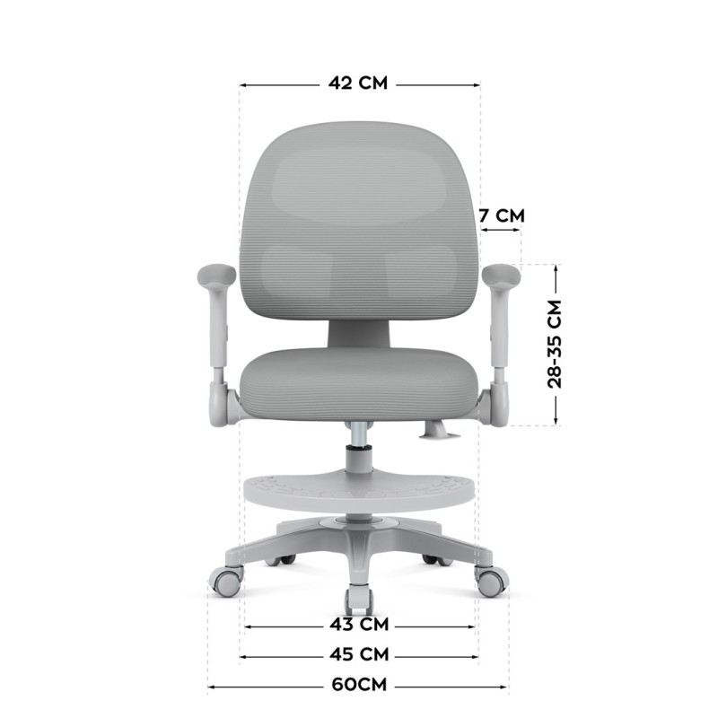 Junior 5.0 Grey swivel chair