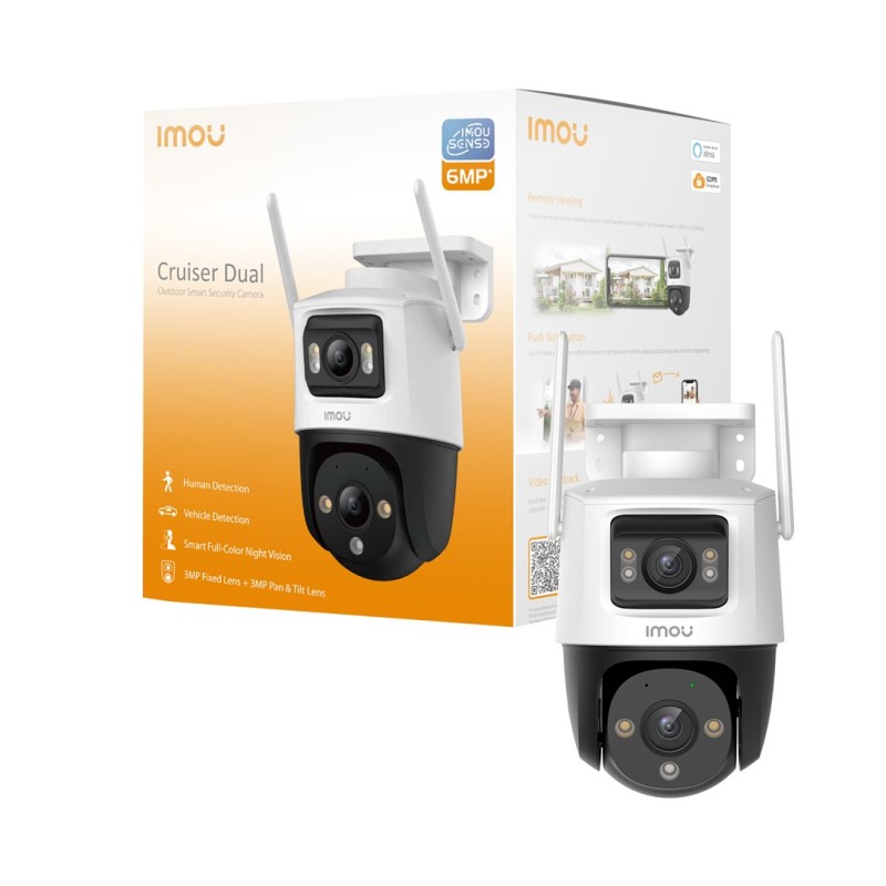 Imou Cruiser Dual 6MP Turret IP security camera Outdoor 2304 x 1296 pixels Desk Imou Cruiser Dual 6MP Turret IP security camera Outdoor 2304 x 1296 pixels Desk