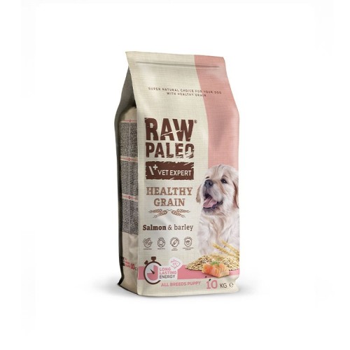 VET EXPERT Raw Paleo Healthy Grain Puppy Salmon and barley - dry dog ​​food - 10 kg