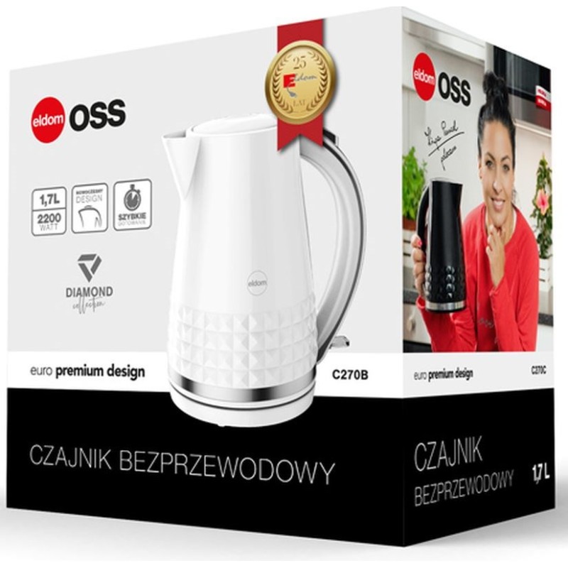 ELDOM C270B electric kettle 1.7 L 2150 W ELDOM C270B electric kettle 1.7 L 2150 W