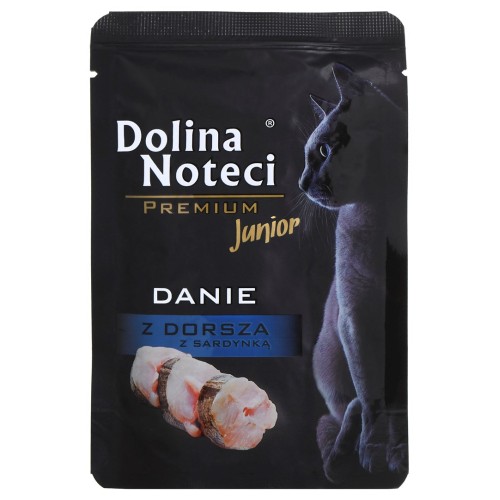 Dolina Noteci Premium Cod and sardine dish - wet food for kittens - 85g