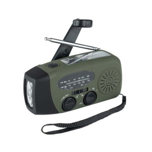 Fosco Emergency Emergency radio with light and power bank Green, Black