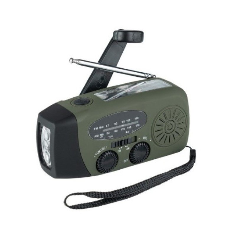 Fosco Emergency Emergency radio with light and power bank Green, Black Fosco Emergency Emergency radio with light and power bank Green, Black