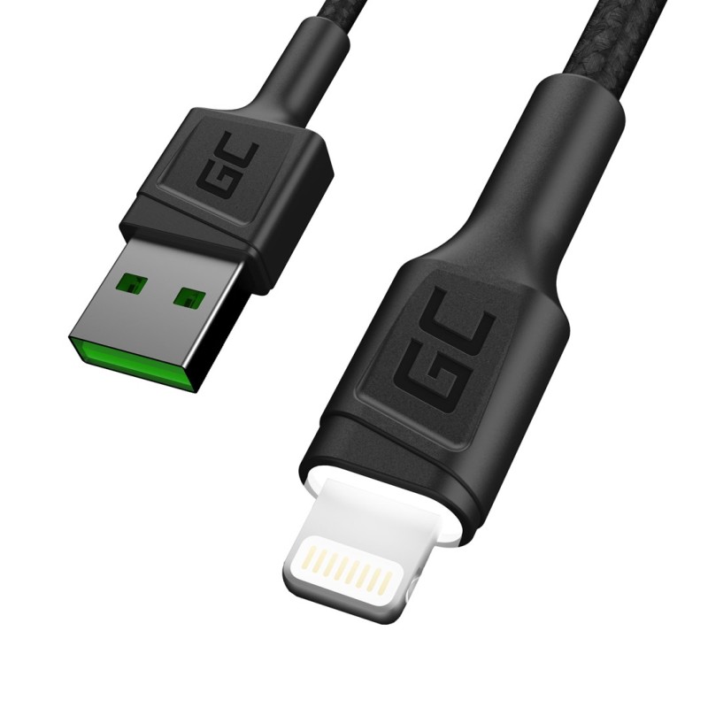 Green Cell KABGC12 lightning cable 2 m Black Green Cell KABGC12 lightning cable 2 m Black