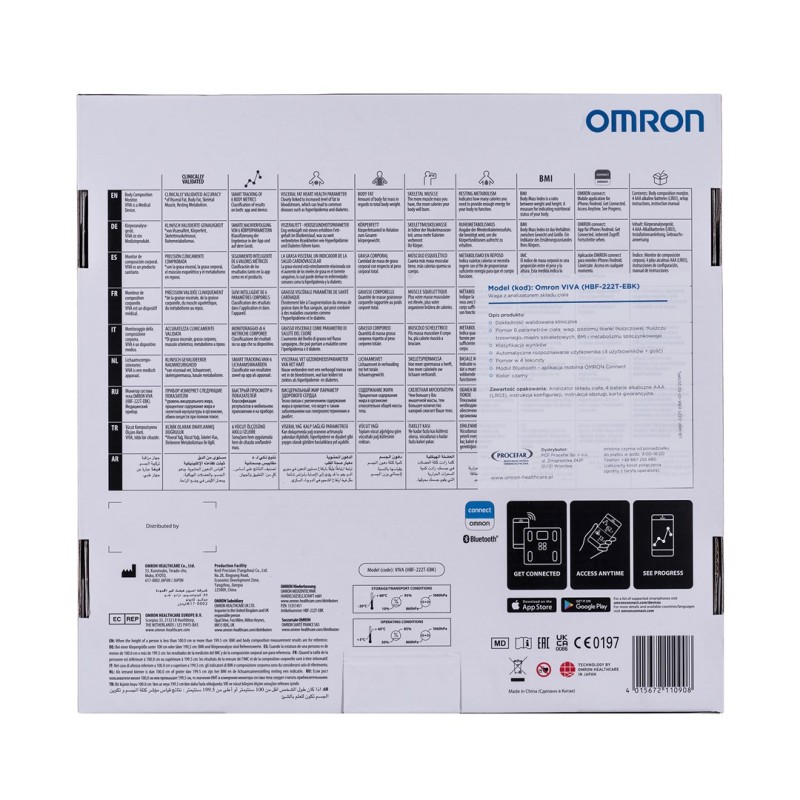 Omron VIVA Square Black Electronic personal scale Omron VIVA Square Black Electronic personal scale
