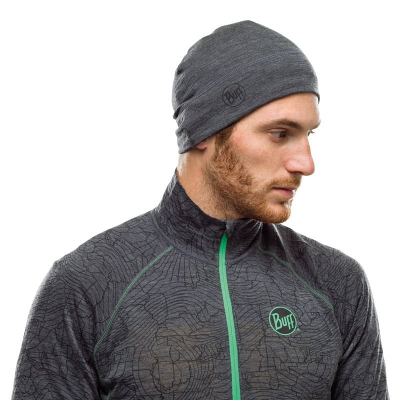 BUFF MERINO LIGHTWEIGHT BEANIE SOLID GREY onesize cap Standard BUFF MERINO LIGHTWEIGHT BEANIE SOLID GREY onesize cap Standard