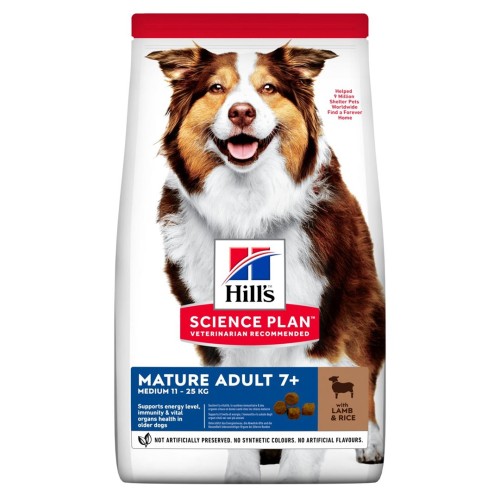 HILL'S Science Plan Mature Adult Medium Lamb with rice - dry dog food - 14 kg HILL'S Science Plan Mature Adult Medium Lamb with rice - dry dog food - 14 kg