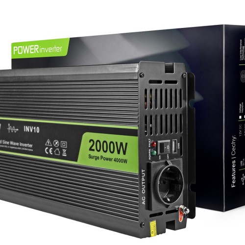 Green Cell INV10 power adapter/inverter Auto 2000 W Black Green Cell INV10 power adapter/inverter Auto 2000 W Black