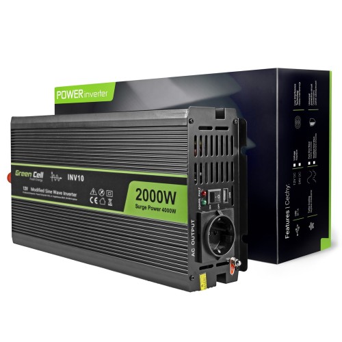 Green Cell INV10 power adapter/inverter Auto 2000 W Black Green Cell INV10 power adapter/inverter Auto 2000 W Black