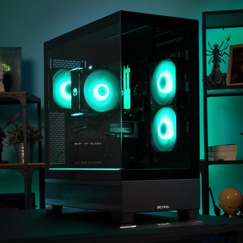 Actina 5901443417118 PC AMD Ryzen™ 7 8700F 32 GB DDR5-SDRAM 1 TB SSD AMD Radeon RX 7600 XT Midi Tower Black Actina 5901443417118 PC AMD Ryzen™ 7 8700F 32 GB DDR5-SDRAM 1 TB SSD AMD Radeon RX 7600 XT Midi Tower Black