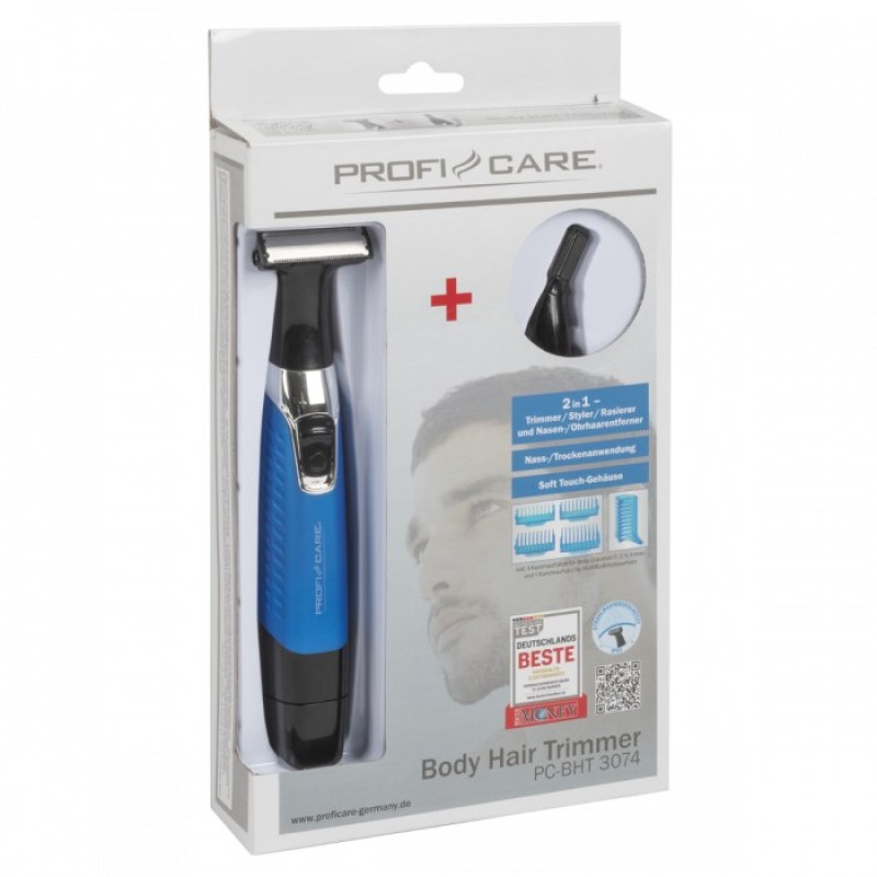 ProfiCare Body hair trimmer PC-BHT 3074 blue/black ProfiCare Body hair trimmer PC-BHT 3074 blue/black