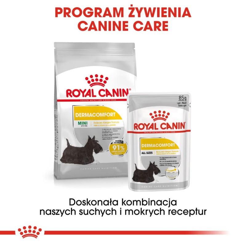 ROYAL CANIN Mini Dermacomfort - dry food for adult small breeds of dogs with sensitive skin prone to irritation - 3kg ROYAL CANIN Mini Dermacomfort - dry food for adult small breeds of dogs with sensitive skin prone to irritation - 3kg