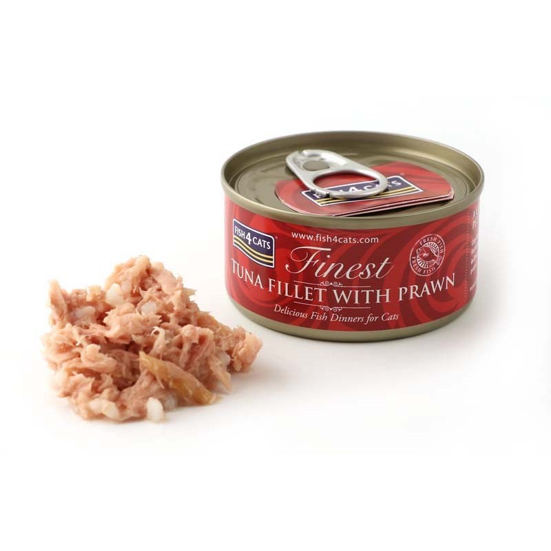 FISH4CATS Tuna fillet with prawn - wet cat food - 70g FISH4CATS Tuna fillet with prawn - wet cat food - 70g