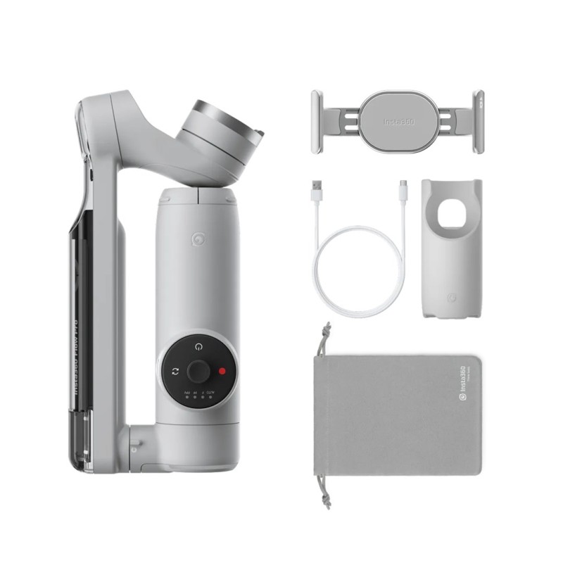 Insta360 Flow 2 AI Tracker Bundle (Stone Gray) - gimbal z modułem śledzenia AI