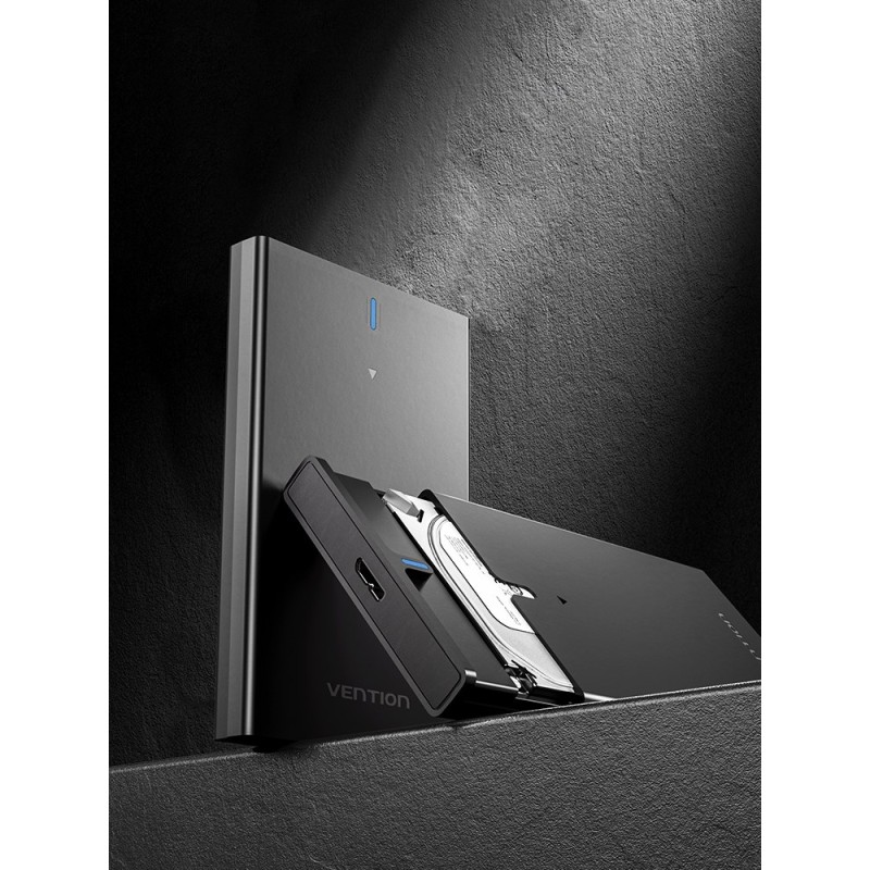 Vention 2.5 Inch SATA Hard Drive Enclosure (USB 3.0 Micro-B) Black Vention 2.5 Inch SATA Hard Drive Enclosure (USB 3.0 Micro-B) Black