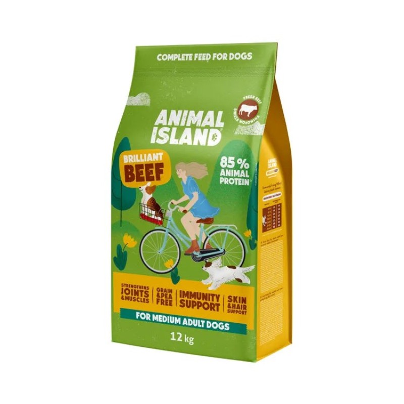 ANIMAL ISLAND Brilliant beef - dry dog food - 12kg