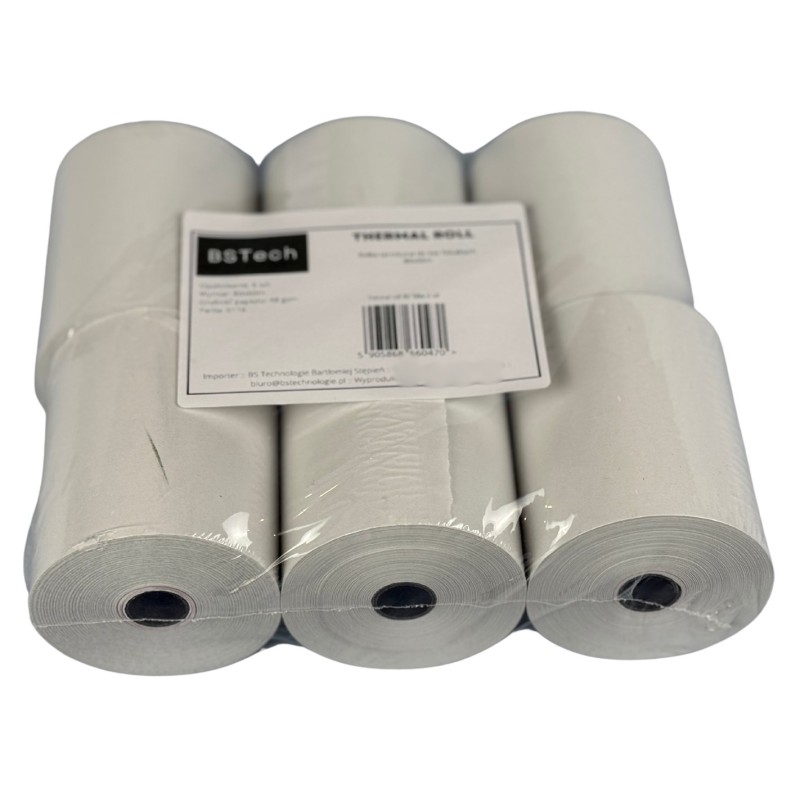 BSTech Paper, roll for cash registers 80x60m 6 pieces BSTech Paper, roll for cash registers 80x60m 6 pieces