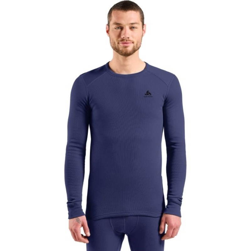Odlo BL TOP crew neck l/s ACTIVE WARM long-sleeved thermal underwear, size S, blue