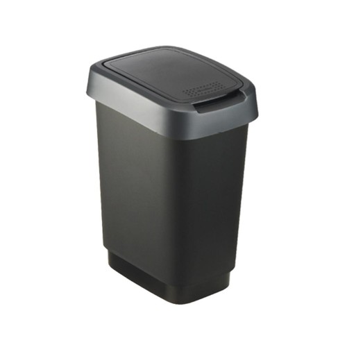 ROTHO Twist Silver - trash bin – 50l
