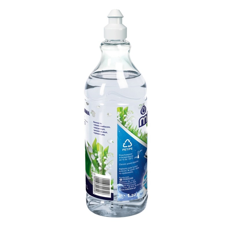Perfumed demineralised water for high-purity irons Mill Clean lily of the valley 1.22 L Perfumed demineralised water for high-purity irons Mill Clean lily of the valley 1.22 L