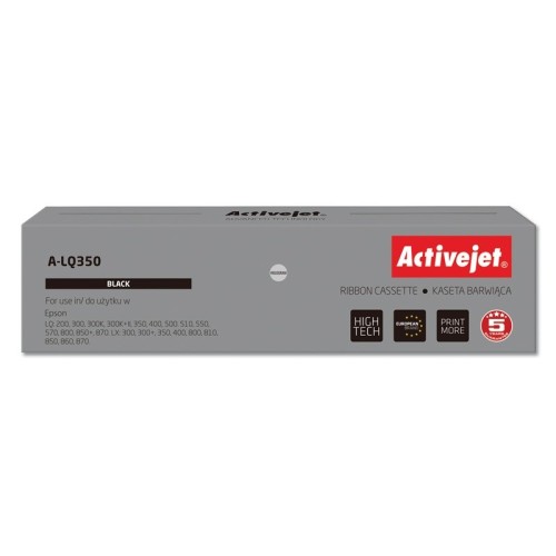 Activejet A-LQ350 Ink ribbon (Replacement for Epson S015633; Supreme; 2.500.000 characters; black) Activejet A-LQ350 Ink ribbon (Replacement for Epson S015633; Supreme; 2.500.000 characters; black)