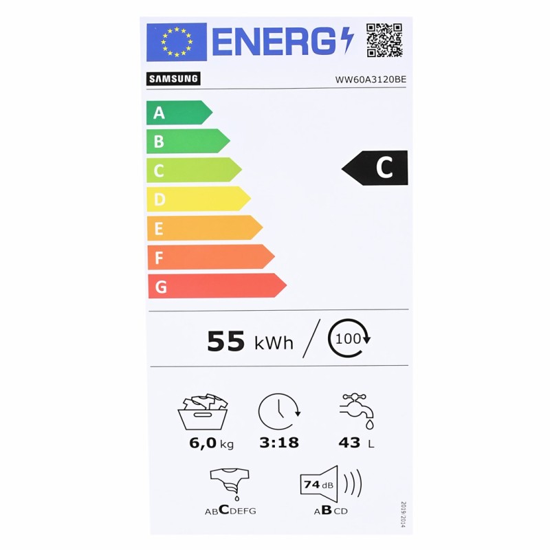 SAMSUNG Washing Machine WW60A3120BE/EO SAMSUNG Washing Machine WW60A3120BE/EO