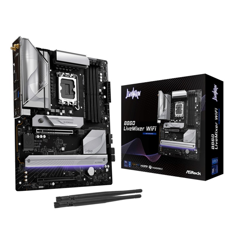 Asrock B860 LiveMixer WiFi Intel B860 LGA 1851 (Socket V1) ATX Asrock B860 LiveMixer WiFi Intel B860 LGA 1851 (Socket V1) ATX