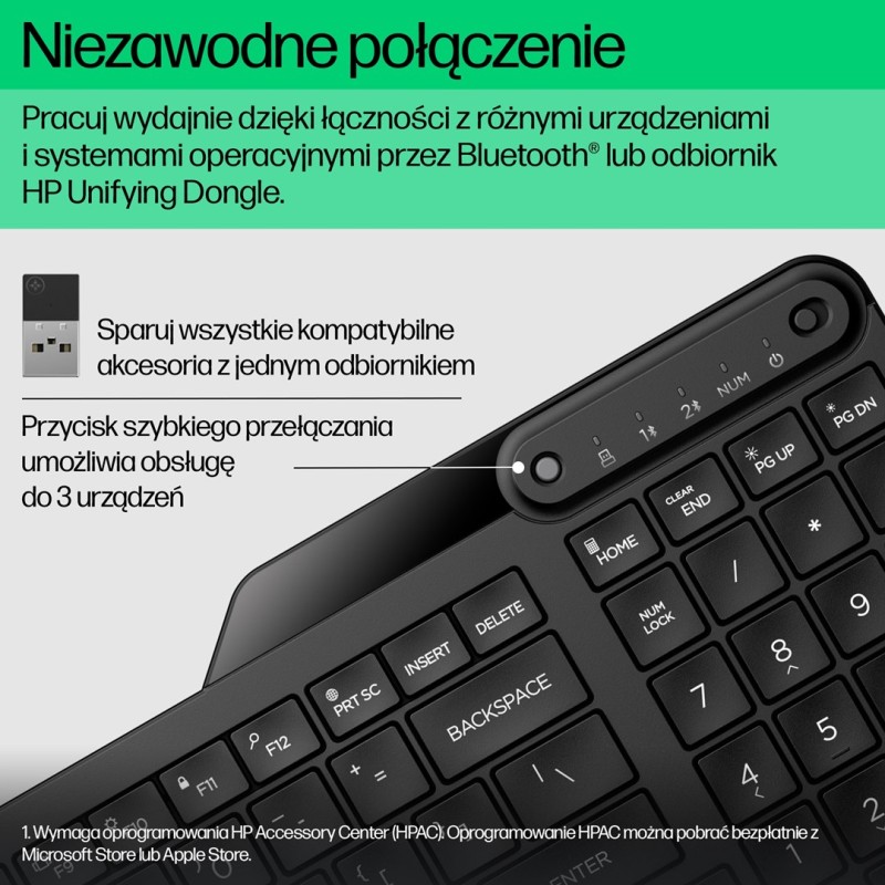 HP 475 Dual-Mode Wireless Keyboard
