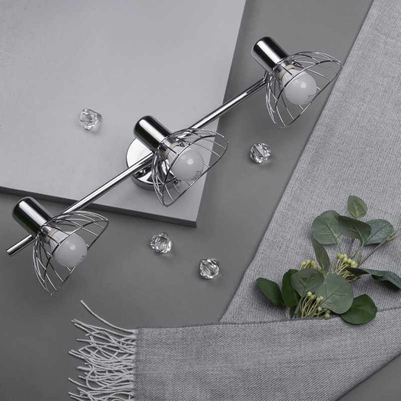 Activejet GIZEL triple ceiling wall light strip chrome E14 wall lamp for living room Activejet GIZEL triple ceiling wall light strip chrome E14 wall lamp for living room