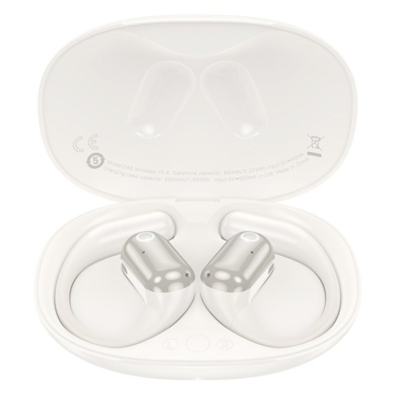 Hoco EA6 Headset Wireless Open-Ear Connectivity/Music Bluetooth White Hoco EA6 Headset Wireless Open-Ear Connectivity/Music Bluetooth White