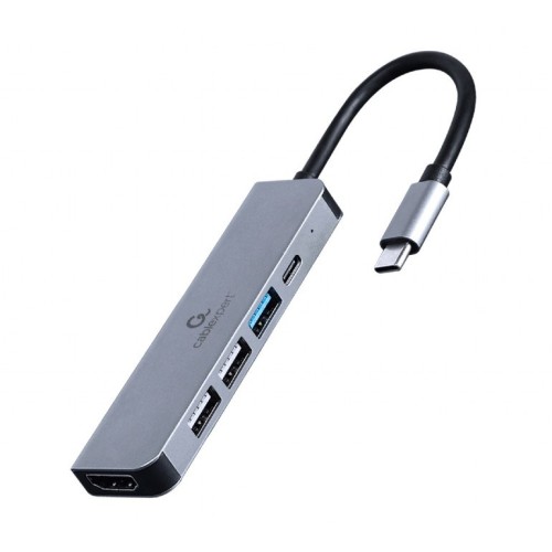 Gembird A-CM-COMBO5-03 USB Type-C 5-in-1 multi-port adapter (Hub + HDMI + PD) Gembird A-CM-COMBO5-03 USB Type-C 5-in-1 multi-port adapter (Hub + HDMI + PD)
