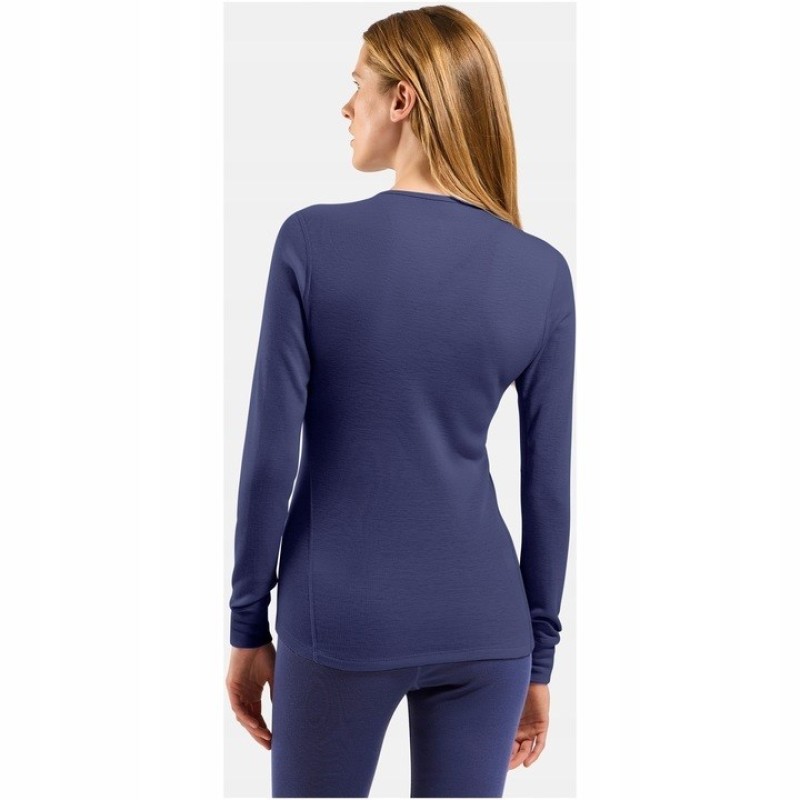 Bielizna termoaktywna z długim rękawem Odlo BL TOP crew neck l/s ACTIVE WARM roz. S Niebieska Bielizna termoaktywna z długim rękawem Odlo BL TOP crew neck l/s ACTIVE WARM roz. S Niebieska