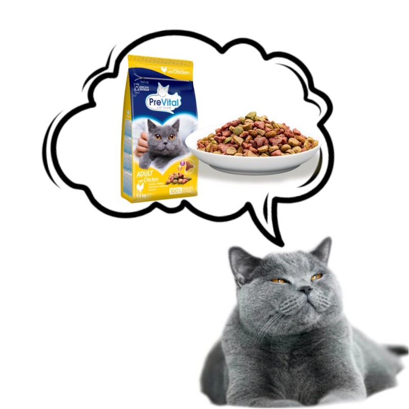 PREVITAL Cat Food Adult with Chicken - Dry Cat Food - 1.4 kg
