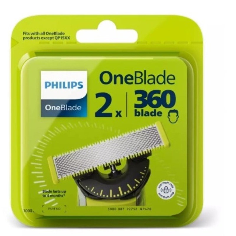 Philips Norelco OneBlade OneBlade 360 QP420/50 Replacement blade 2 pack Philips Norelco OneBlade OneBlade 360 QP420/50 Replacement blade 2 pack